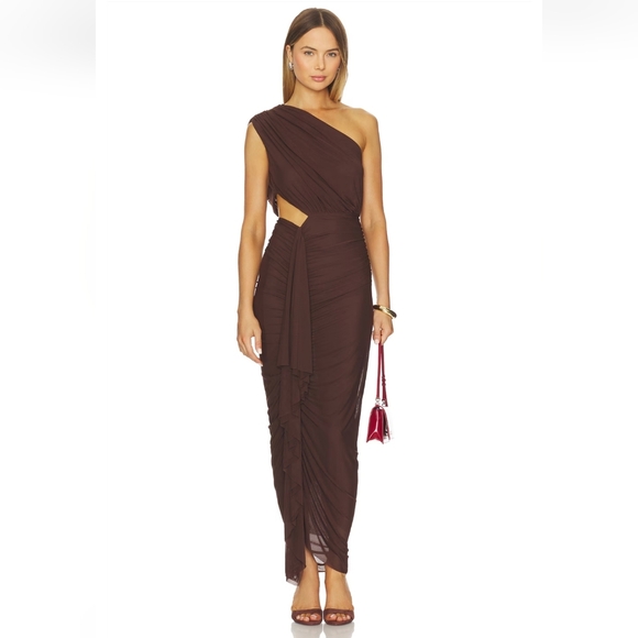 superdown Dresses & Skirts - Superdown Juliet Midi Dress in Brown